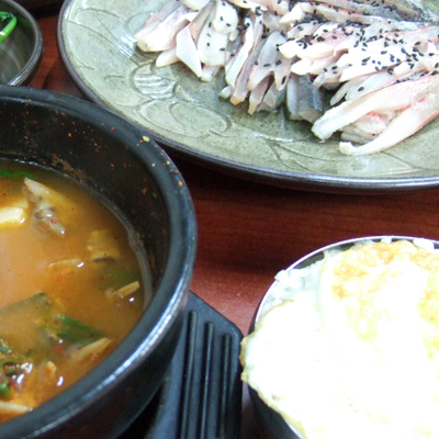전어회와 따로국밥
